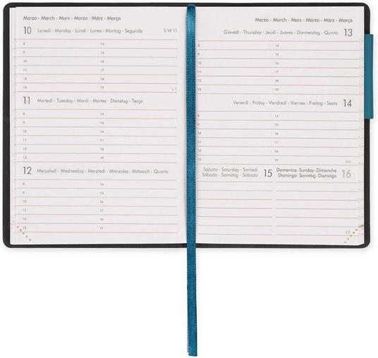 Agenda settimanale Mini Legami 12 Mesi - 2025  - Mini Weekly Diary - Teal Blue - 2