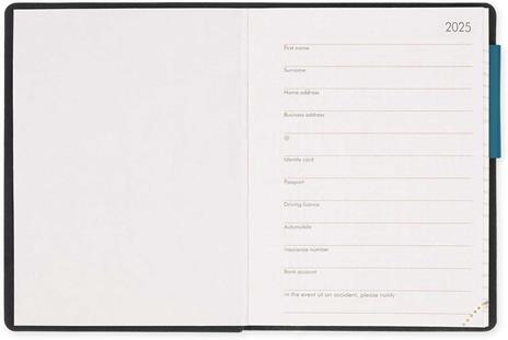 Agenda settimanale Mini Legami 12 Mesi - 2025  - Mini Weekly Diary - Teal Blue - 3