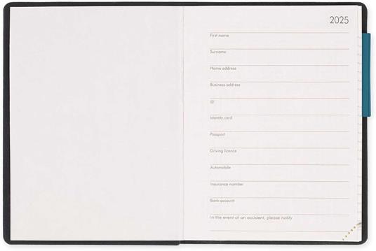 Agenda settimanale Mini Legami 12 Mesi - 2025  - Mini Weekly Diary - Teal Blue - 3