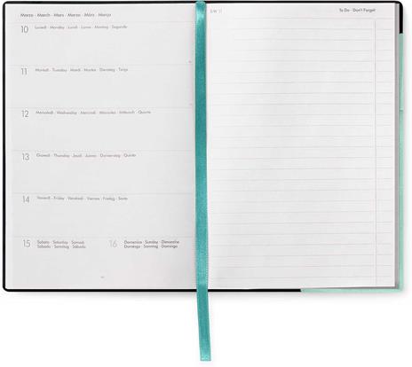 Agenda settimanale Legami 12 Mesi - 2025- Medium Weekly Diary With Notebook - Milk & Mint - 4