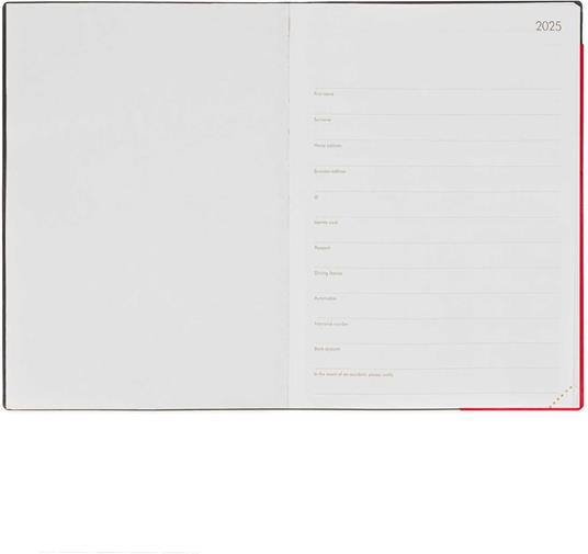 Agenda giornaliera Legami 12 Mesi - 2025 - Large Daily Diary - Radiant Red - 3