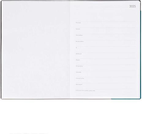 Agenda settimanale Legami 12 Mesi - 2025 - Large Weekly And Daily - Teal Blue - 3