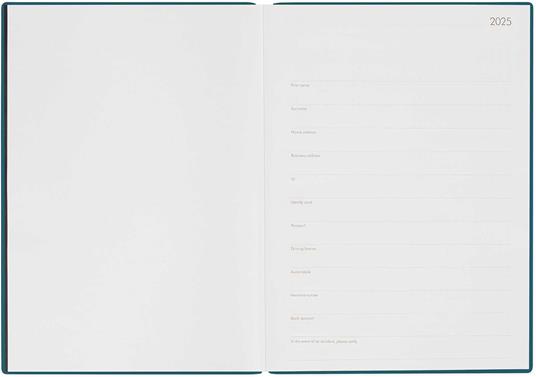 Agenda giornaliera Maxi Legami 12 Mesi - 2025 - Ma x i Daily Diary - Teal Blue - 3
