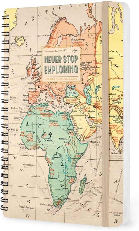 Agenda settimanale spiralata Legami 12 Mesi - 2025  - Large Weekly Spiral Bound Diary - Travel - 4