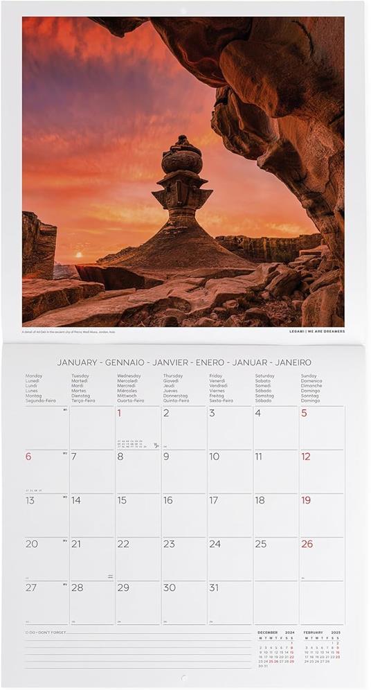 Calendario da Muro 2025 Legami - Sunsets - 30 x 29 - 2