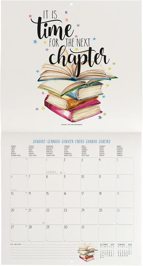 Calendario da Muro 2025 Legami - Aphorisms - 30 x 29 - 2