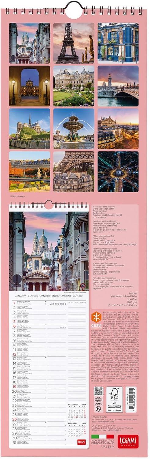 Calendario da Muro 2025 Legami - Paris - 16 x 49 - 3