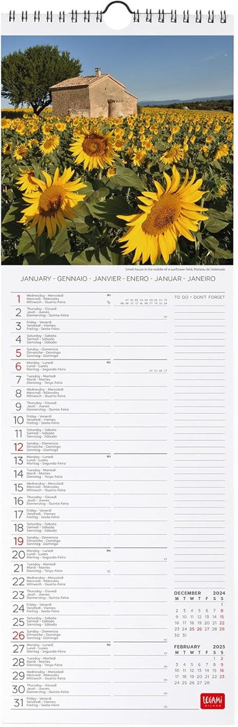 Calendario da Muro 2025 Legami - Provence- 16 x 49 - 2