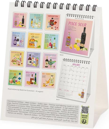 Calendario da Tavolo 2025 Legami - Cheers -12 x 14,5 - 4