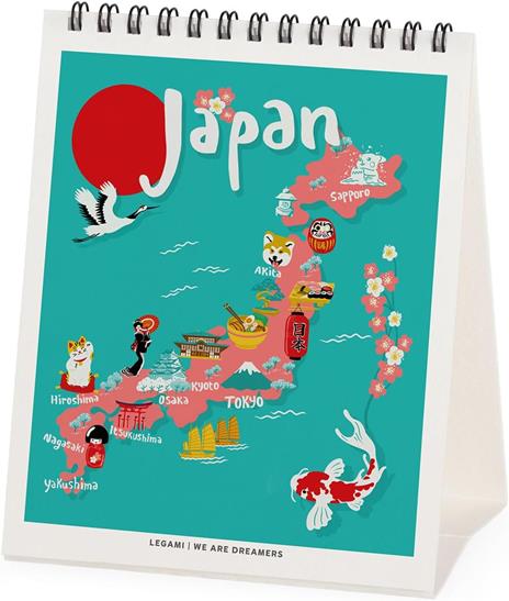 Calendario da Tavolo 2025 Legami - Let'S Travel The World - 12 x 14,5 - 2