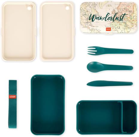 Legami - Porta Pranzo, Lunch Box con 3 Posate Incluse, Contenitore Porta Pranzo, Capacità 1200 ml - 3