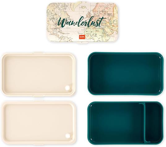 Legami - Porta Pranzo, Lunch Box con 3 Posate Incluse, Contenitore Porta Pranzo, Capacità 1200 ml - 5