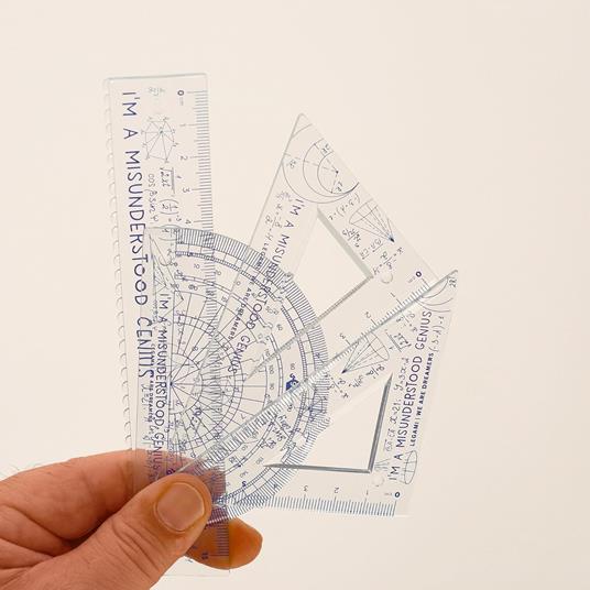 Legami - Set di Geometria, Set con Righello da 15 cm, Squadra 60° da 10 cm, Goniometro 180° per la Scuola - 3