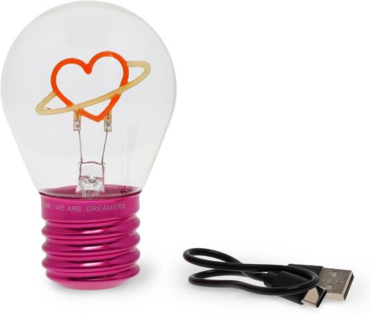 Bulb Fiction - Lightbulb-Shaped Table Lamp - Planet Heart - 5