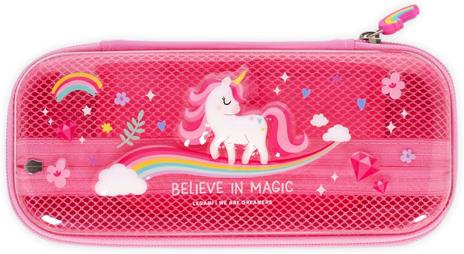 Legami - Astuccio Wonderwow, Tema Unicorn, 2 Scomparti e Portapenne interno, Chiusura a Zip, 23x11x5 cm