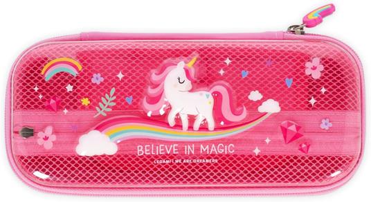 Legami - Astuccio Wonderwow, Tema Unicorn, 2 Scomparti e Portapenne interno, Chiusura a Zip, 23x11x5 cm