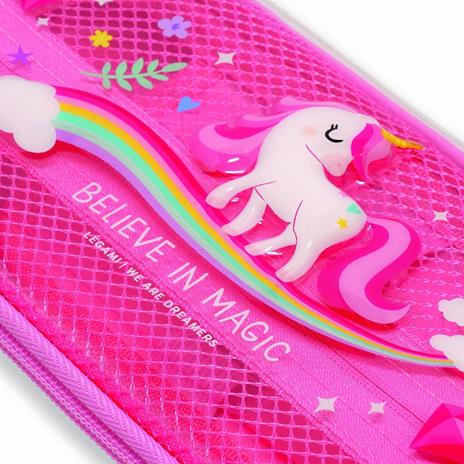 Legami - Astuccio Wonderwow, Tema Unicorn, 2 Scomparti e Portapenne interno, Chiusura a Zip, 23x11x5 cm - 4