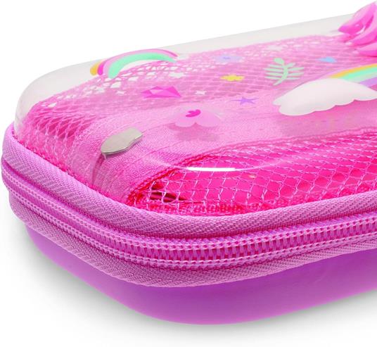 Legami - Astuccio Wonderwow, Tema Unicorn, 2 Scomparti e Portapenne interno, Chiusura a Zip, 23x11x5 cm - 6
