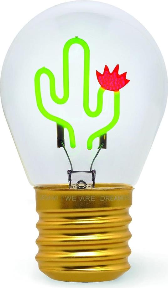 Bulb Fiction - Lightbulb-Shaped Table Lamp - Cactus