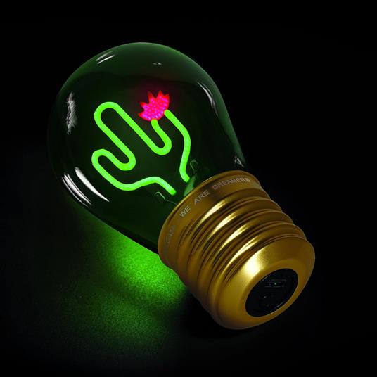 Bulb Fiction - Lightbulb-Shaped Table Lamp - Cactus - 4