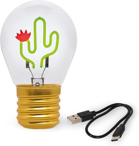 Bulb Fiction - Lightbulb-Shaped Table Lamp - Cactus - 5