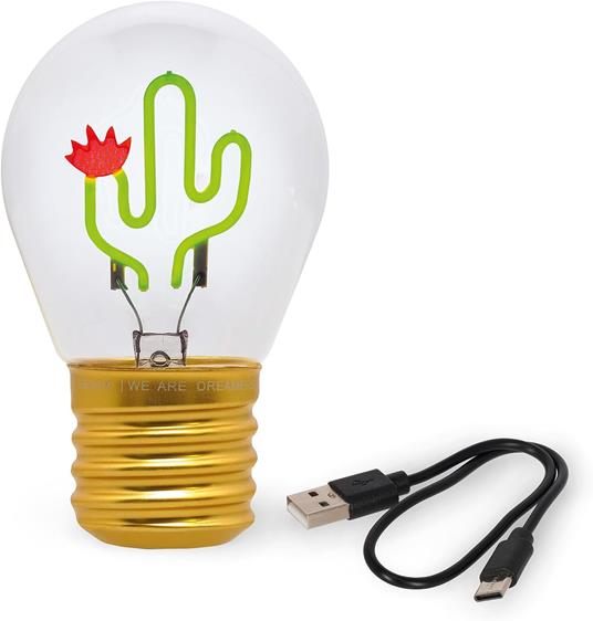 Bulb Fiction - Lightbulb-Shaped Table Lamp - Cactus - 5