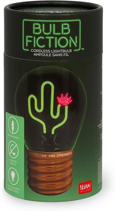 Bulb Fiction - Lightbulb-Shaped Table Lamp - Cactus - 6