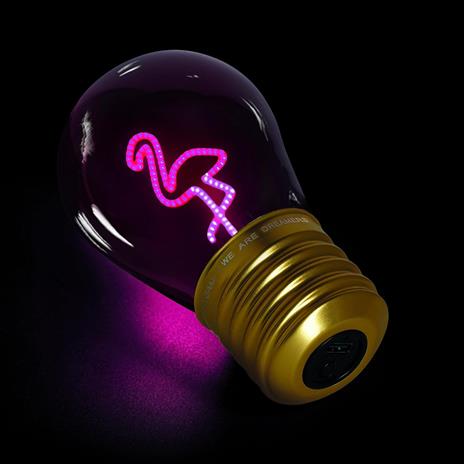 Bulb Fiction - Lightbulb-Shaped Table Lamp - Flamingo - 4