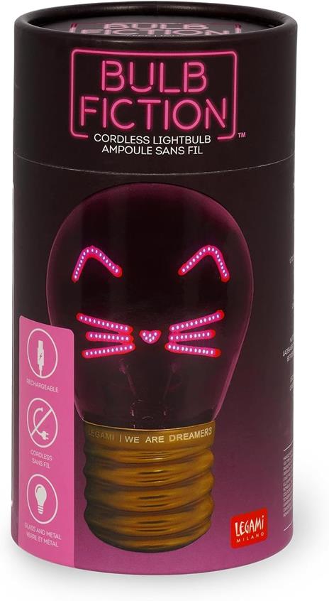 Bulb Fiction - Lightbulb-Shaped Table Lamp - Kitty - 6