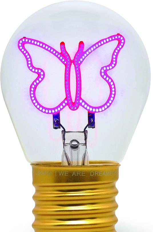 Bulb Fiction - Lightbulb-Shaped Table Lamp - Butterfly - 2