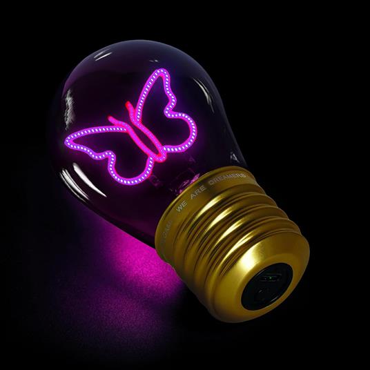 Bulb Fiction - Lightbulb-Shaped Table Lamp - Butterfly - 4