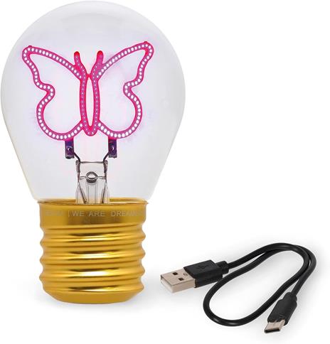 Bulb Fiction - Lightbulb-Shaped Table Lamp - Butterfly - 5