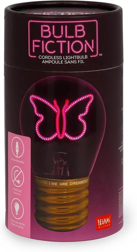 Bulb Fiction - Lightbulb-Shaped Table Lamp - Butterfly - 6