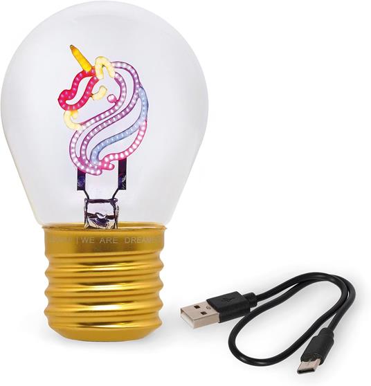 Bulb Fiction - Lightbulb-Shaped Table Lamp - Unicorn - 5