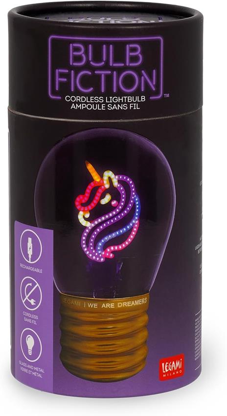 Bulb Fiction - Lightbulb-Shaped Table Lamp - Unicorn - 6