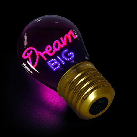 Bulb Fiction - Lightbulb-Shaped Table Lamp - Dream Big - 4