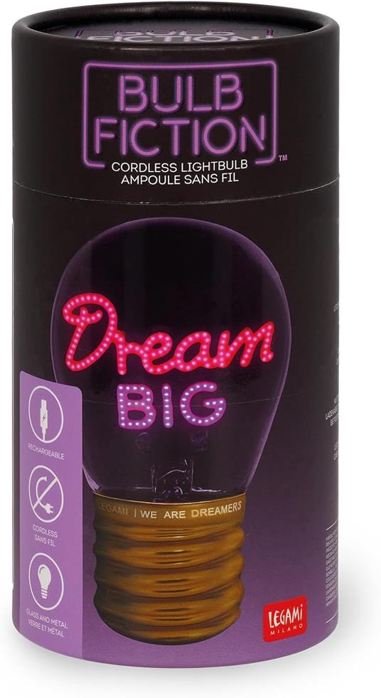 Bulb Fiction - Lightbulb-Shaped Table Lamp - Dream Big - 6