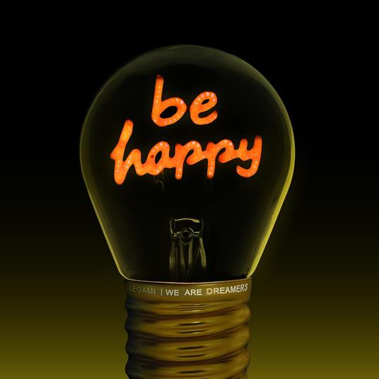 Bulb Fiction - Lightbulb-Shaped Table Lamp - Be Happy - 3