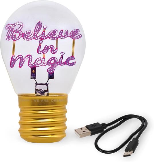 Bulb Fiction - Lightbulb-Shaped Table Lamp - Believe In Magic - 5