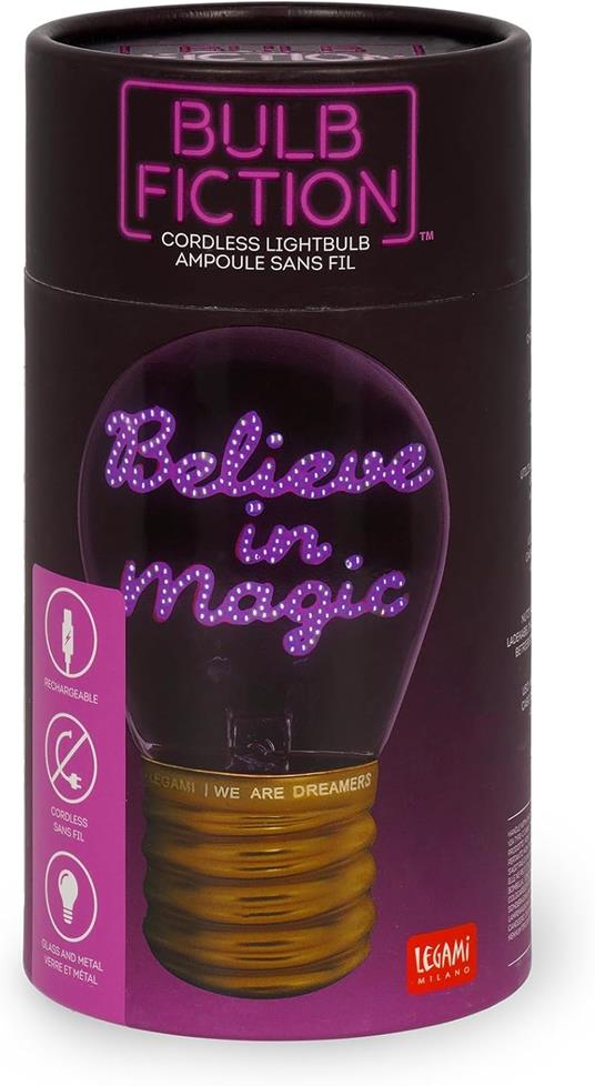Bulb Fiction - Lightbulb-Shaped Table Lamp - Believe In Magic - 6