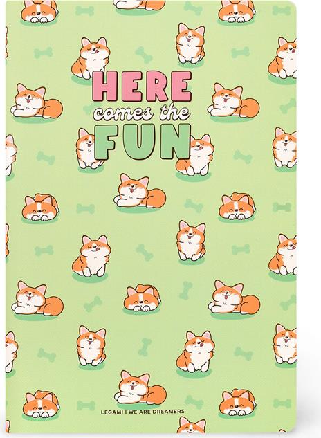 Quaderno a Righe Small - Corgi