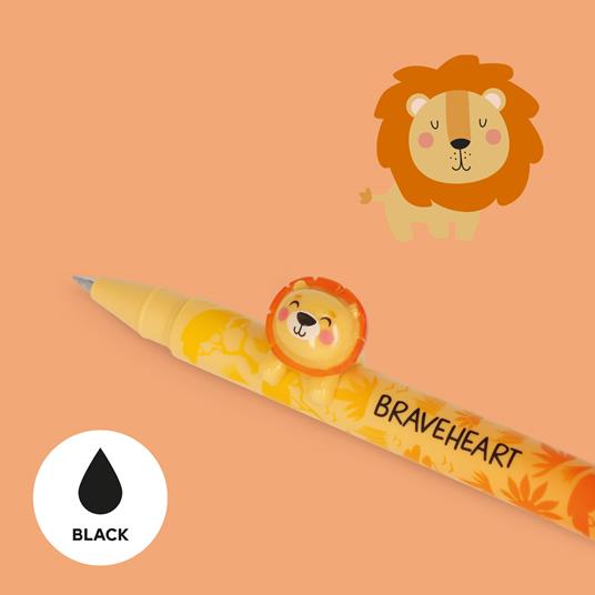Penna gel decorata Legami - Lion - 2