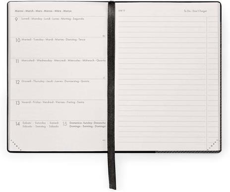 Agenda settimanale Legami 2025 -2026, 16 mesi - Small weekly Diary with block notes - Deep graphite - 3