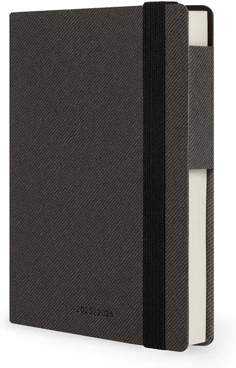 Agenda settimanale Legami 2025 -2026, 16 mesi - Small weekly Diary with block notes - Deep graphite - 4