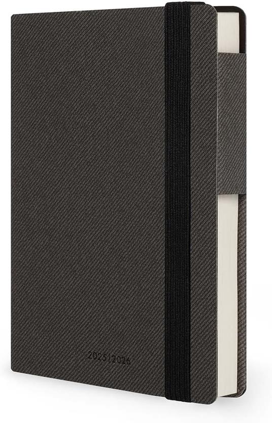 Agenda settimanale Legami 2025 -2026, 16 mesi - Small weekly Diary with block notes - Deep graphite - 4