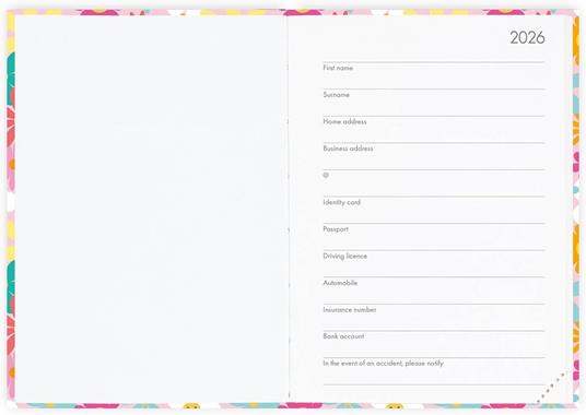 Agenda giornaliera Legami 2025 -2026, 16 mesi - Small photo Daily Diary - daisy - 2