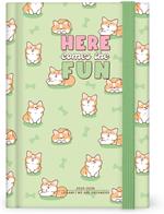 Agenda giornaliera Legami 2025 -2026, 16 mesi - Medium photo Daily Diary - blue corgi