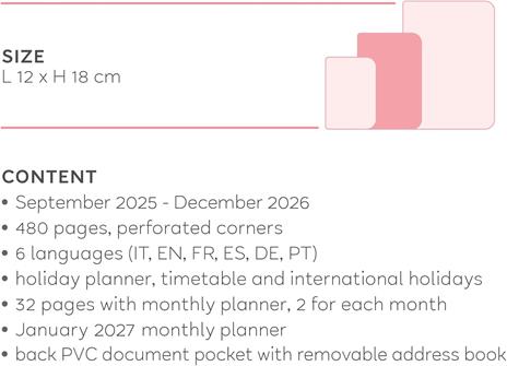 Agenda giornaliera Legami 2025 -2026, 16 mesi - Medium photo Daily Diary - space - 6