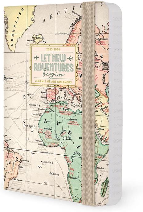 Agenda settimanale Legami 2025 -2026, 16 mesi - Small photo weekly Diary with block notes - travel - 4