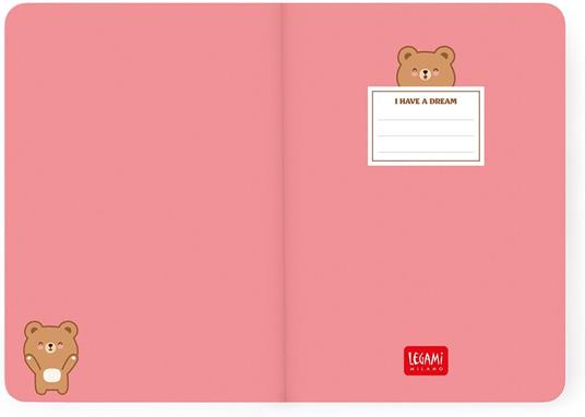 Agenda settimanale Legami 2025 -2026, 16 mesi - Small photo weekly Diary with block notes - teddy bear - 5